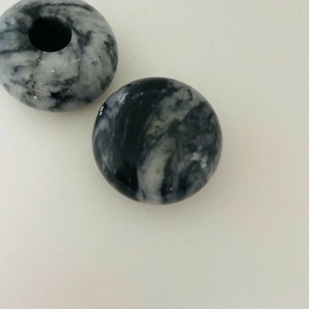 #3456 Marble Taper Candle Holders